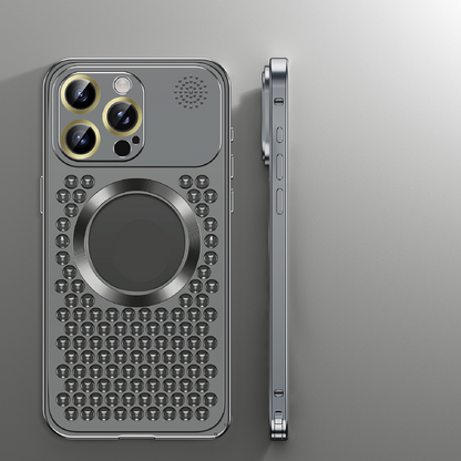 Super Cool Heat Dissipation Anti-fall Metal Magnetic Phone Case