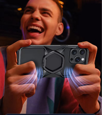 Hexagonal Metal Stand Magnetic Phone Case