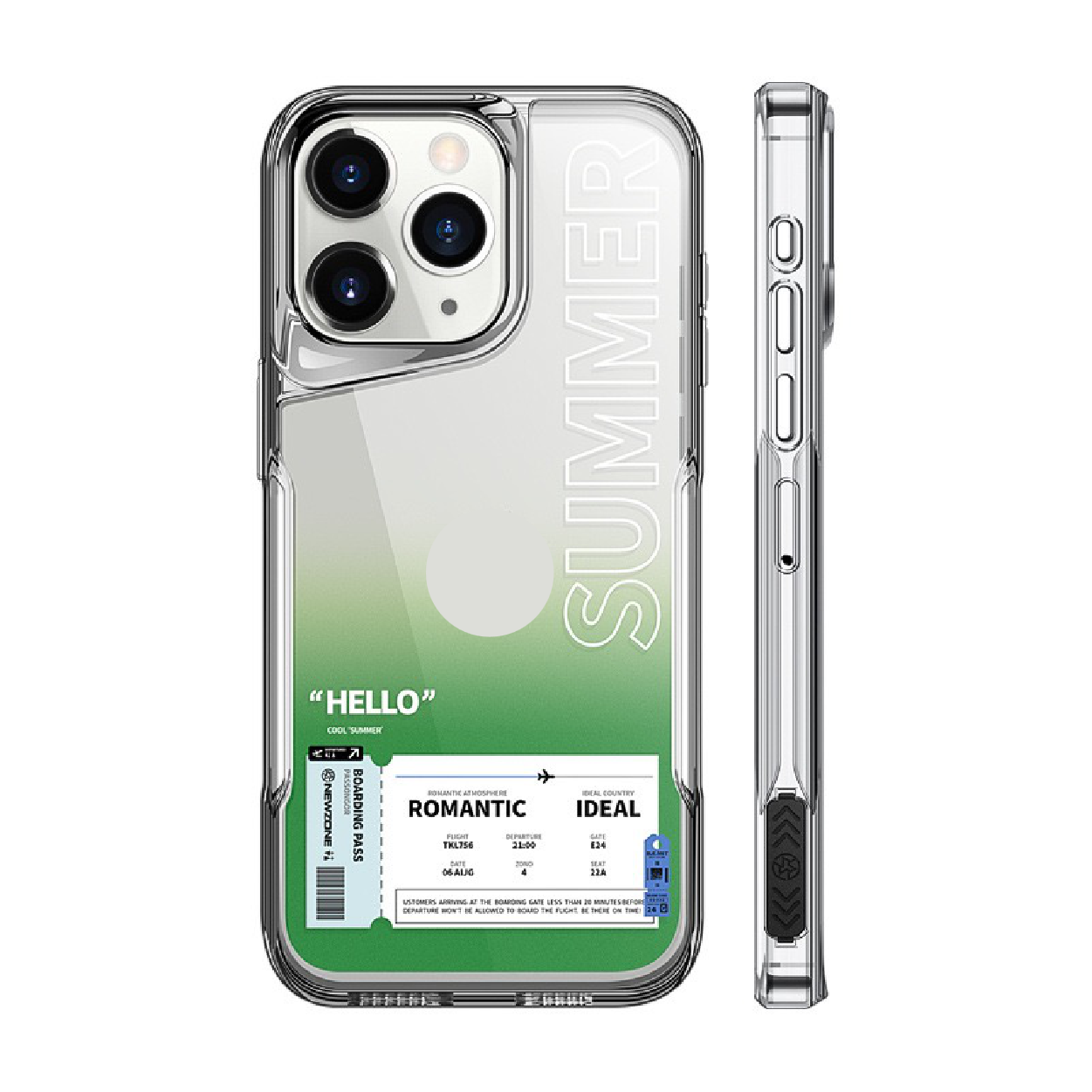 New [Air Ticket] Gradient High-Transparency Phone Case