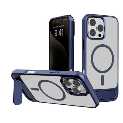 Frosted invisible stand magnetic phone case