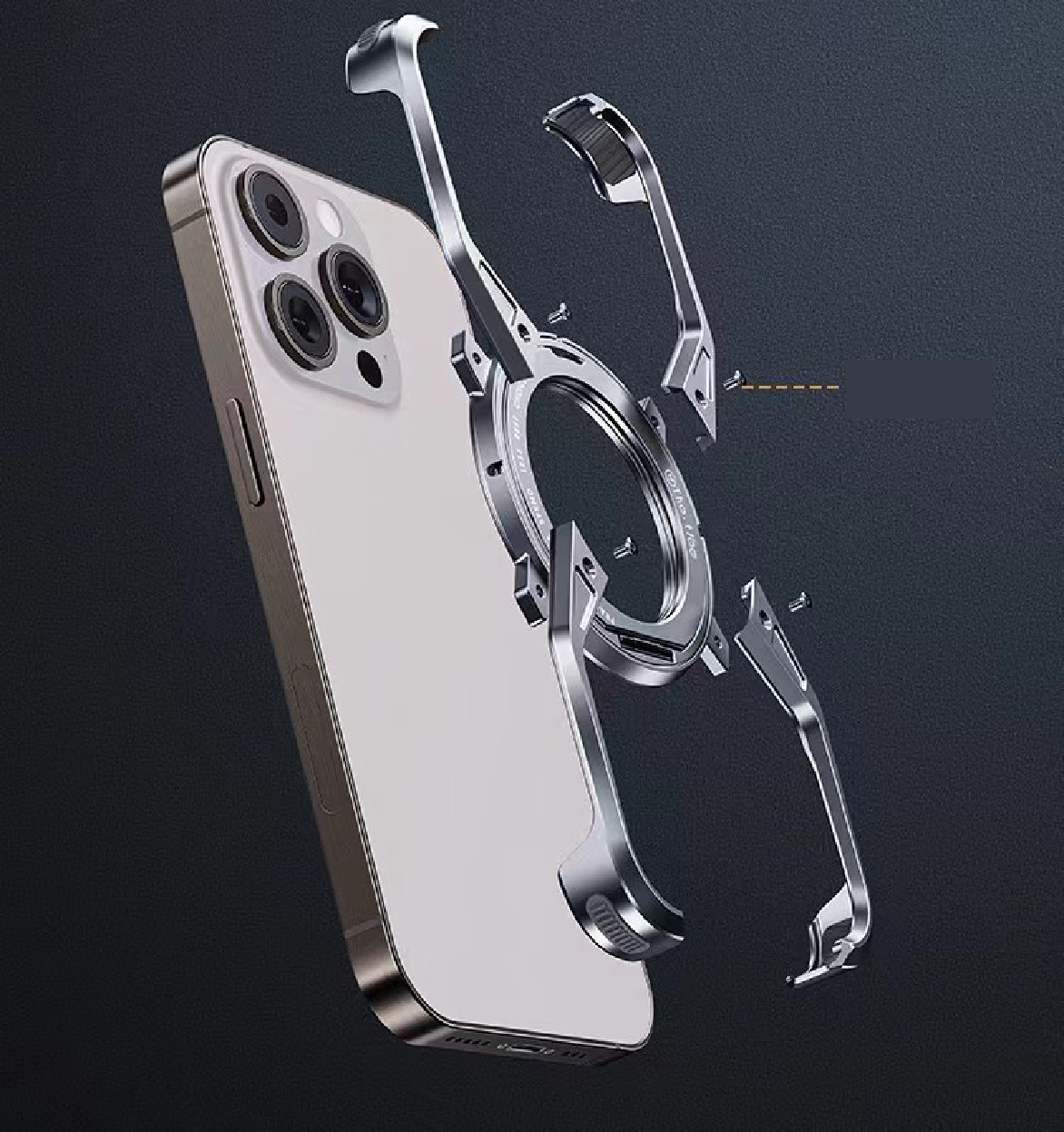 Unique X Metal Rotating Bracket Magnetic Phone Case