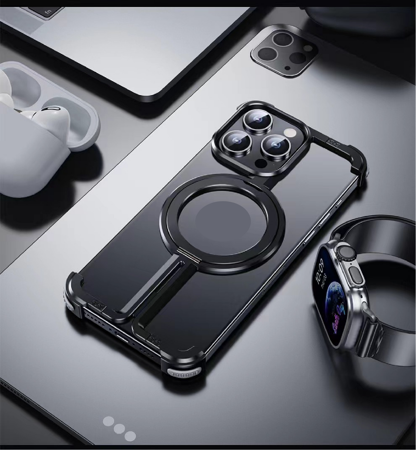 π-shaped Metal Magnetic Mobile Phone Case