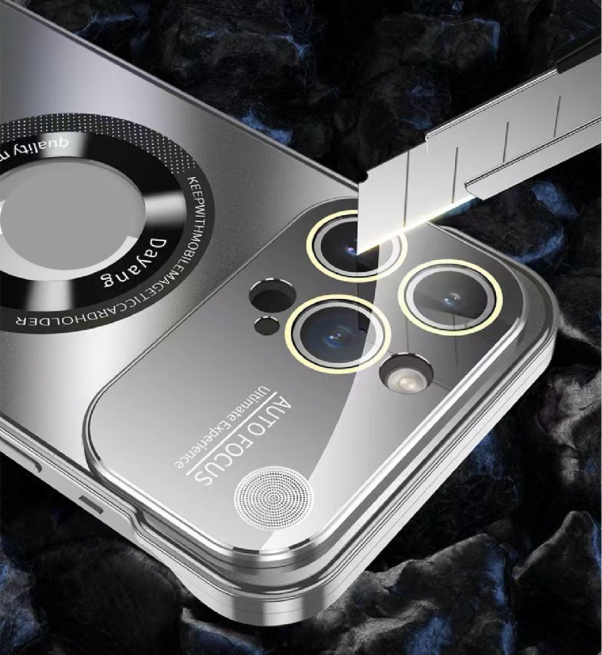 Fragrance Lens Protection Frameless Metal Magnetic Phone Case