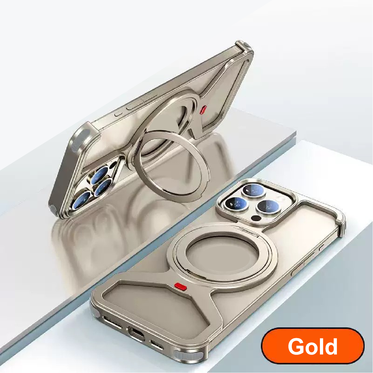 Personalized Metal Frameless Anti-fall Snap Buckle Magnetic Mobile Phone Case