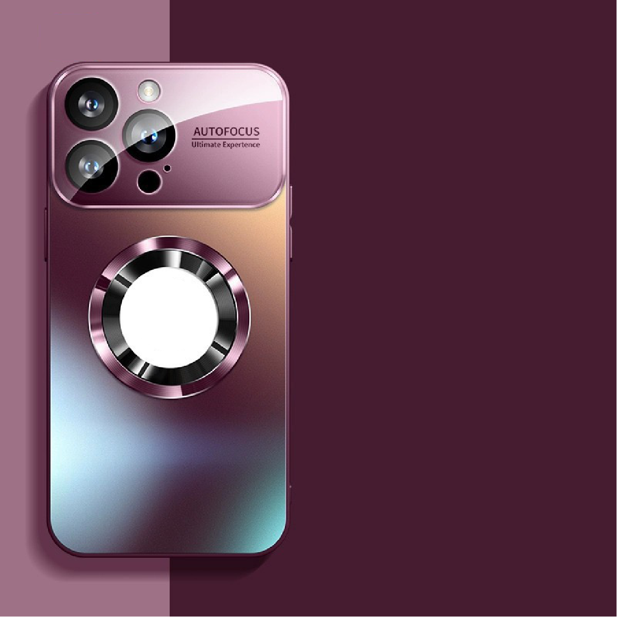 Large Window Lens Protection Frosted Magnetic Phone Case