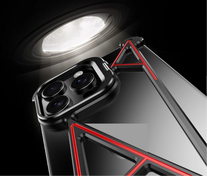 Innovative A-shaped Metal Lens Holder Phone Case