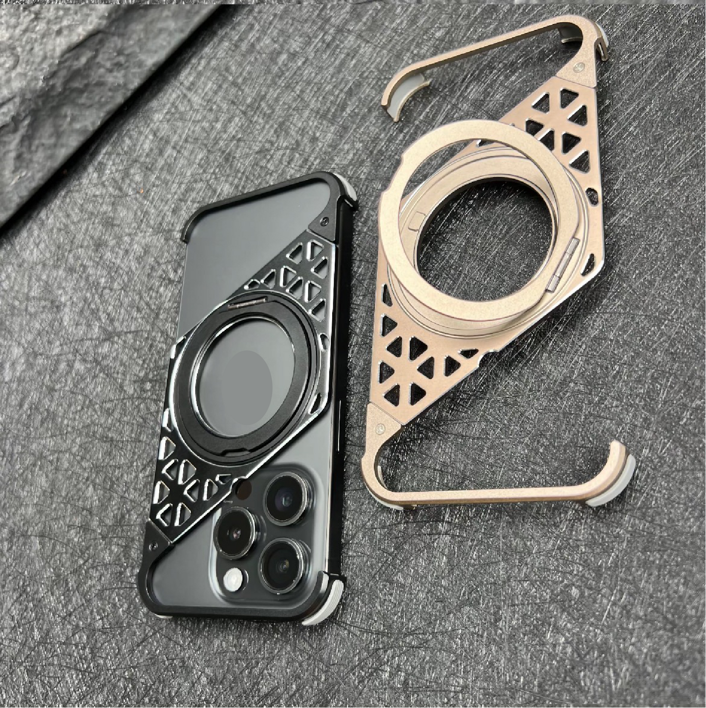 Upgraded Z-shaped Frame Metal Magnetic Phone Case