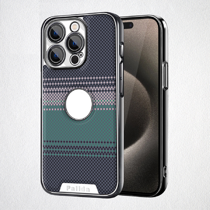 Sunset Series Carbon Fiber Leather Texture Hollow Phone Case