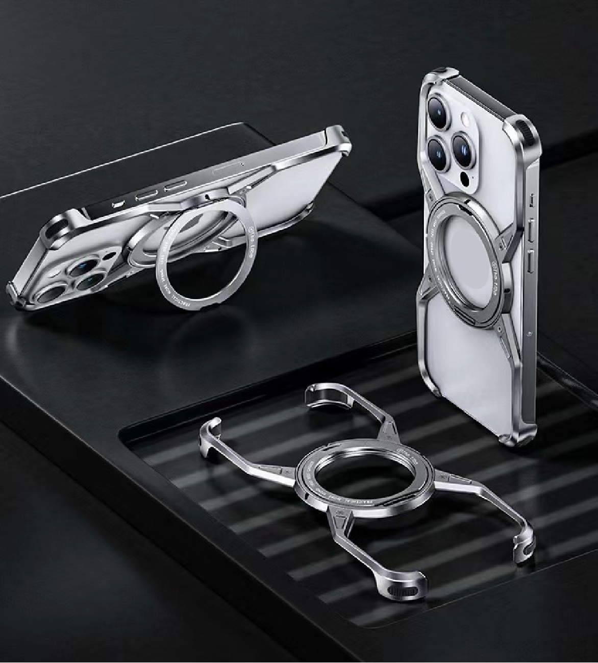 Unique X Metal Rotating Bracket Magnetic Phone Case