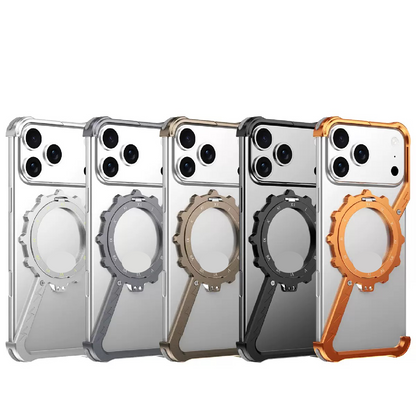 Z-Shape Gear Metal Magnetic Holder Phone Case