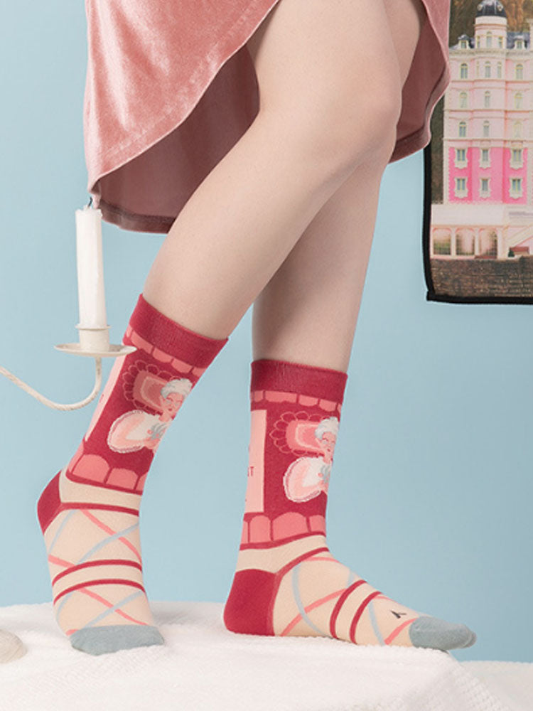 Cartoon Pattern Mid-Calf Socks