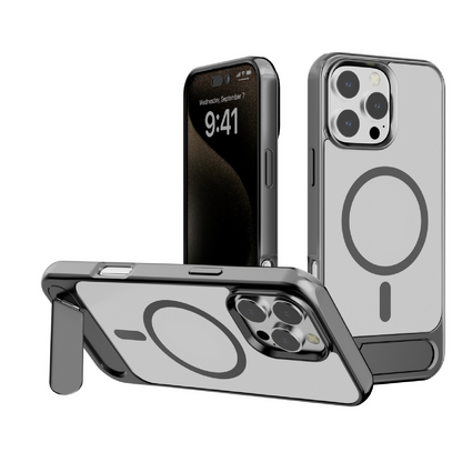 Frosted invisible stand magnetic phone case