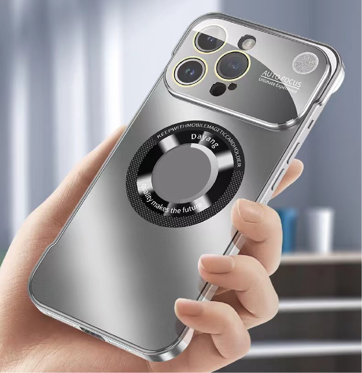 Fragrance Lens Protection Frameless Metal Magnetic Phone Case