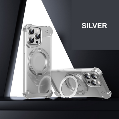 Fragrance Transparent Alloy Bracket Magnetic Phone Case