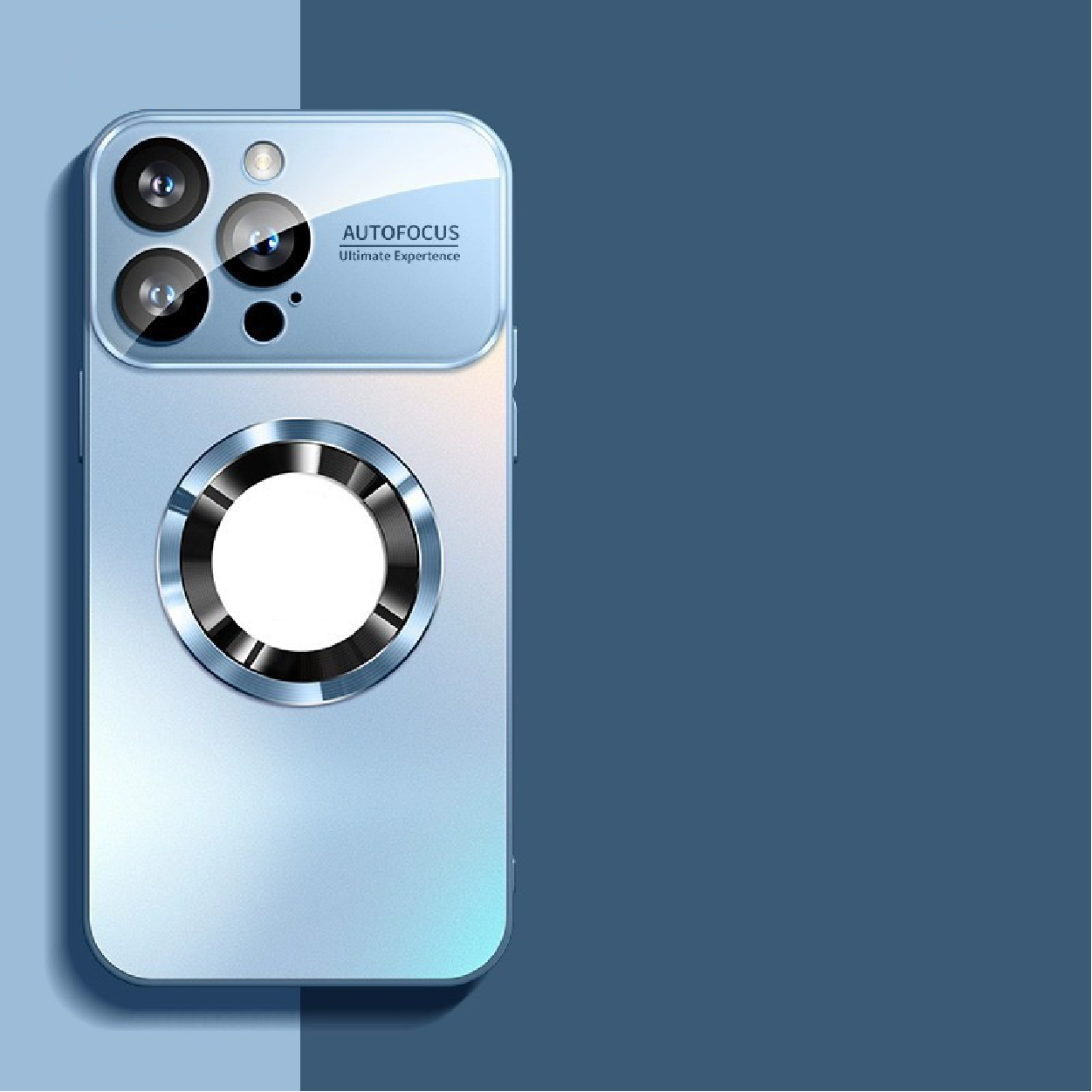 Large Window Lens Protection Frosted Magnetic Phone Case