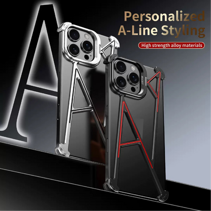 Innovative A-shaped Metal Lens Holder Phone Case