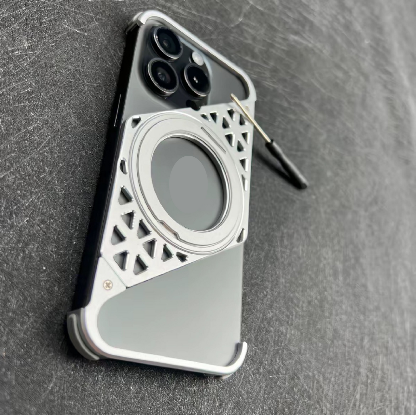 Upgraded Z-shaped Frame Metal Magnetic Phone Case