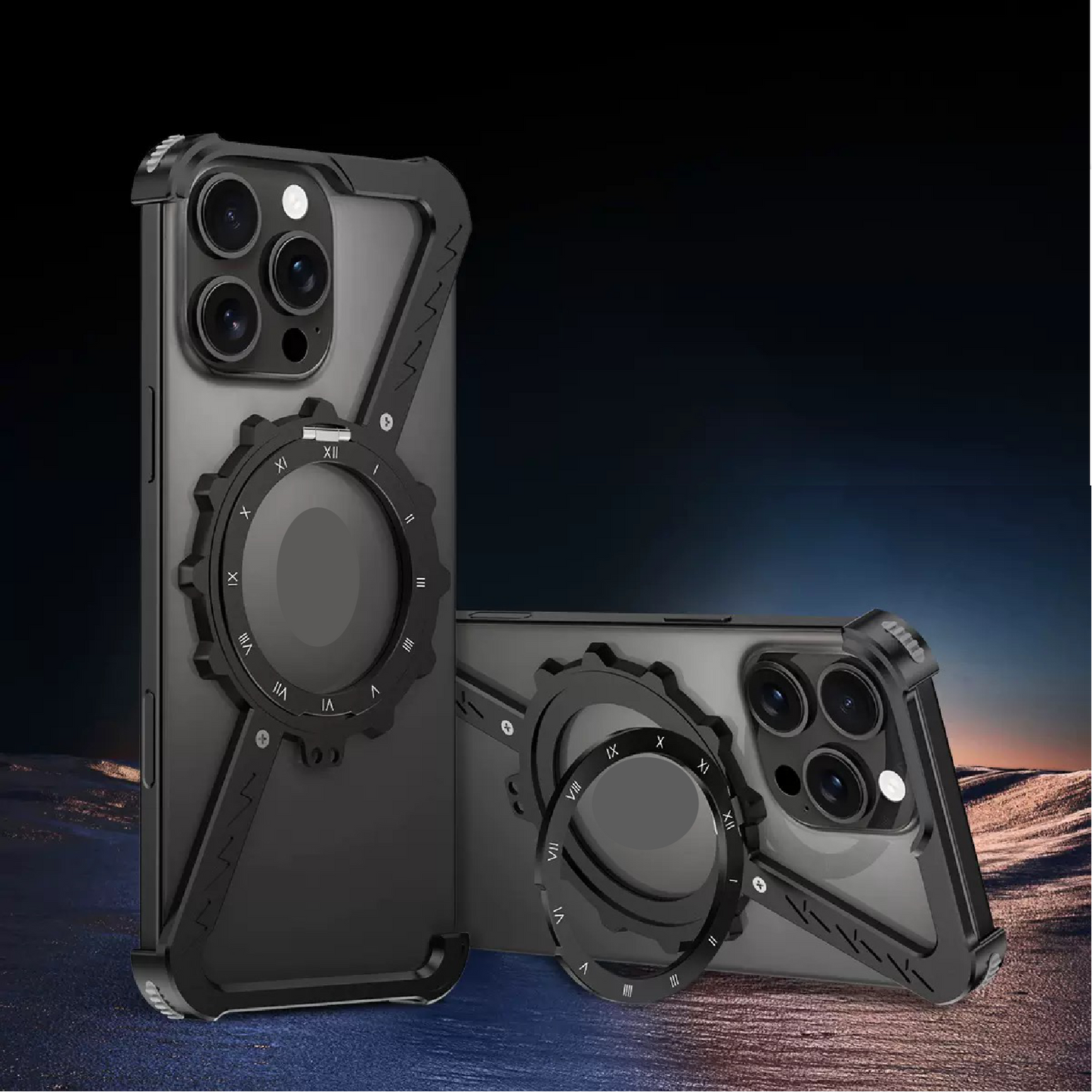 Z-Shape Gear Metal Magnetic Holder Phone Case