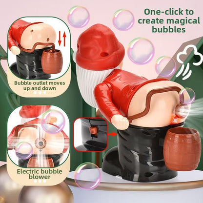 🎅🎁 Santa Claus Bubble Machine – Funny Farting Santa Toy with Lights, Music & Bubbles