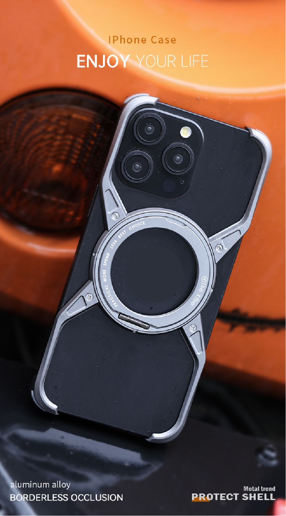 Unique X Metal Rotating Bracket Magnetic Phone Case