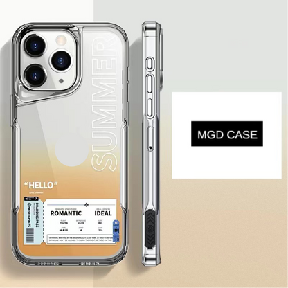 New [Air Ticket] Gradient High-Transparency Phone Case