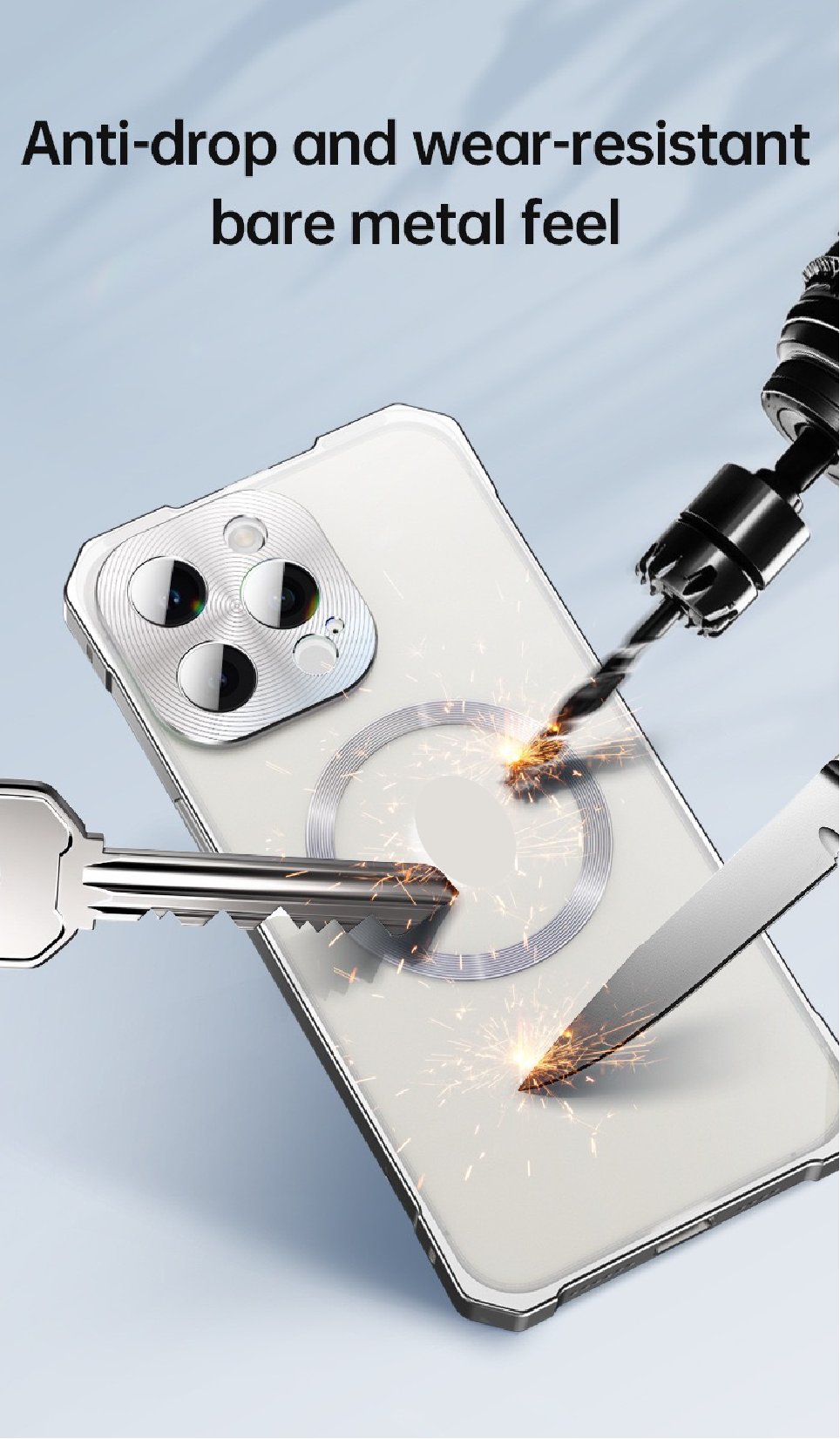 Magnetic Alloy Frame Mobile Phone Case