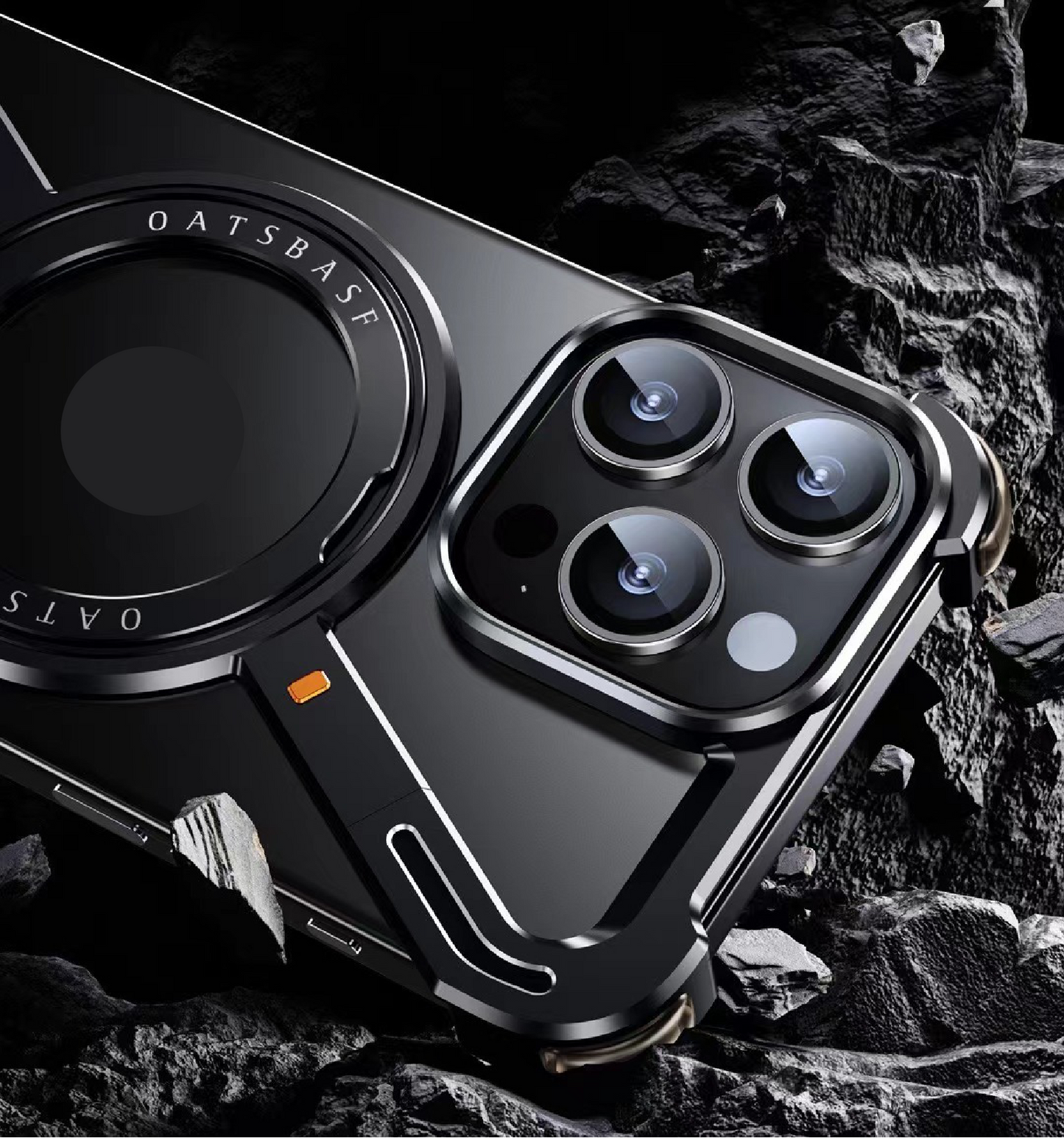 Creative Z-shaped Metal Rotating Stand Magnetic Phone Case