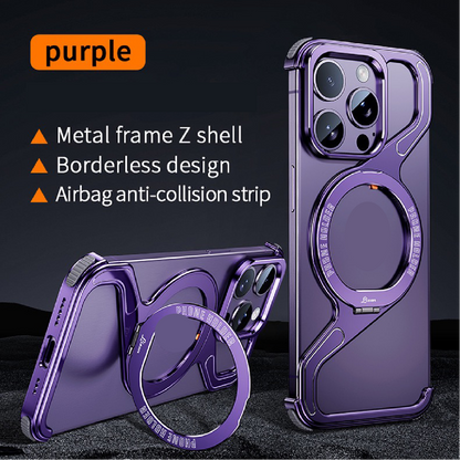 New Z-shaped Metal Magnetic Phone Case