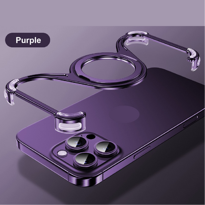 M-shaped Metal Rotating Stand Magnetic Phone Case