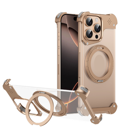 Fragrance Transparent Alloy Bracket Magnetic Phone Case
