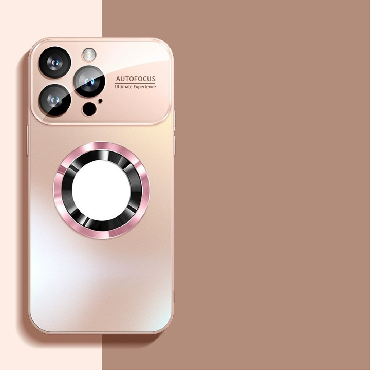 Large Window Lens Protection Frosted Magnetic Phone Case