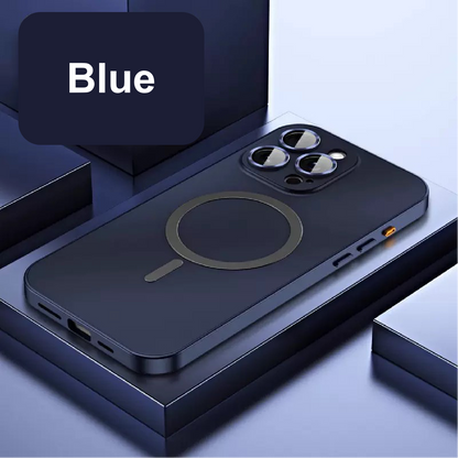 Eco-friendly alloy snap-on magnetic phone case