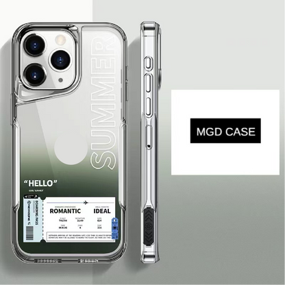 New [Air Ticket] Gradient High-Transparency Phone Case