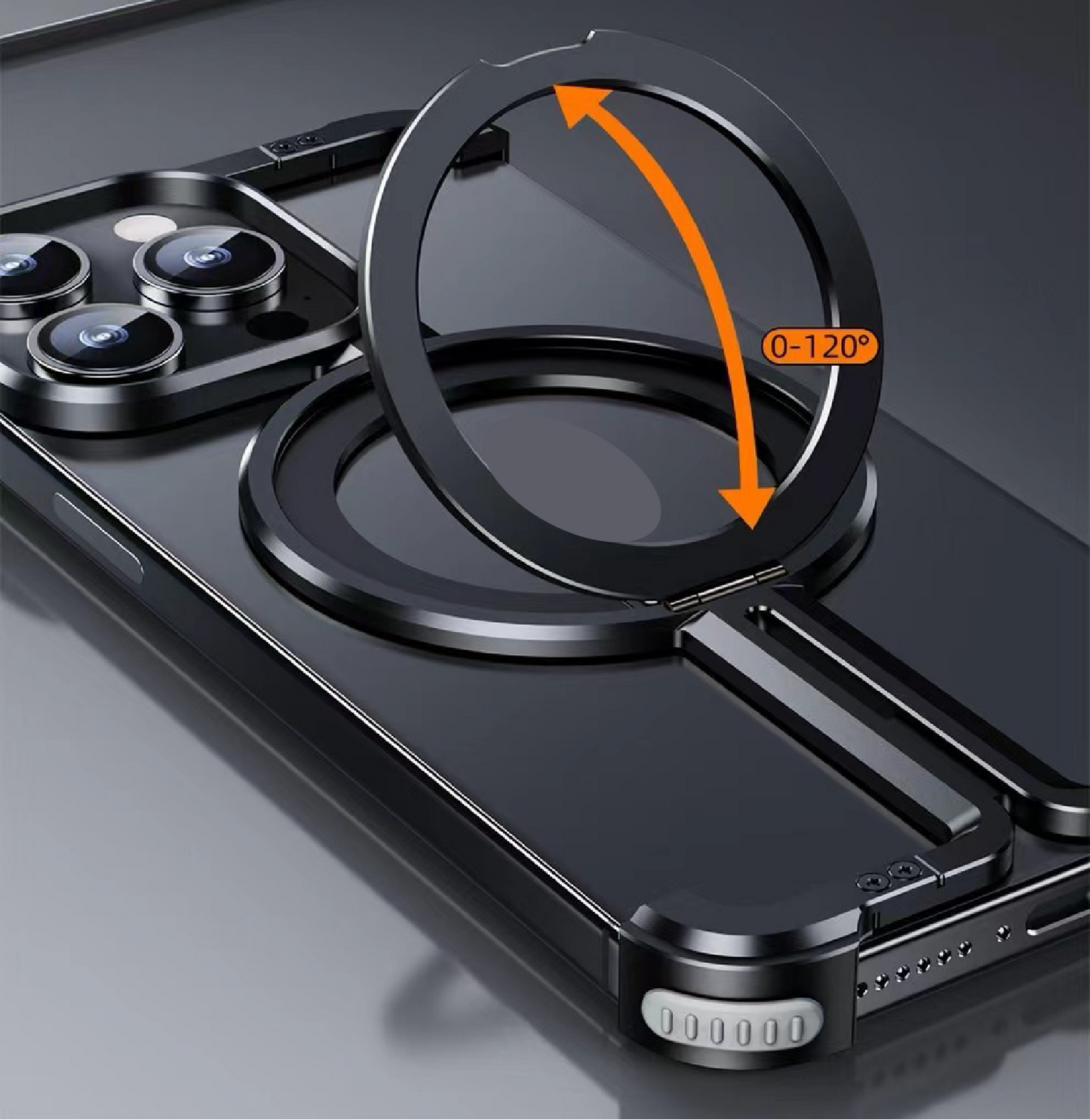 π-shaped Metal Magnetic Mobile Phone Case