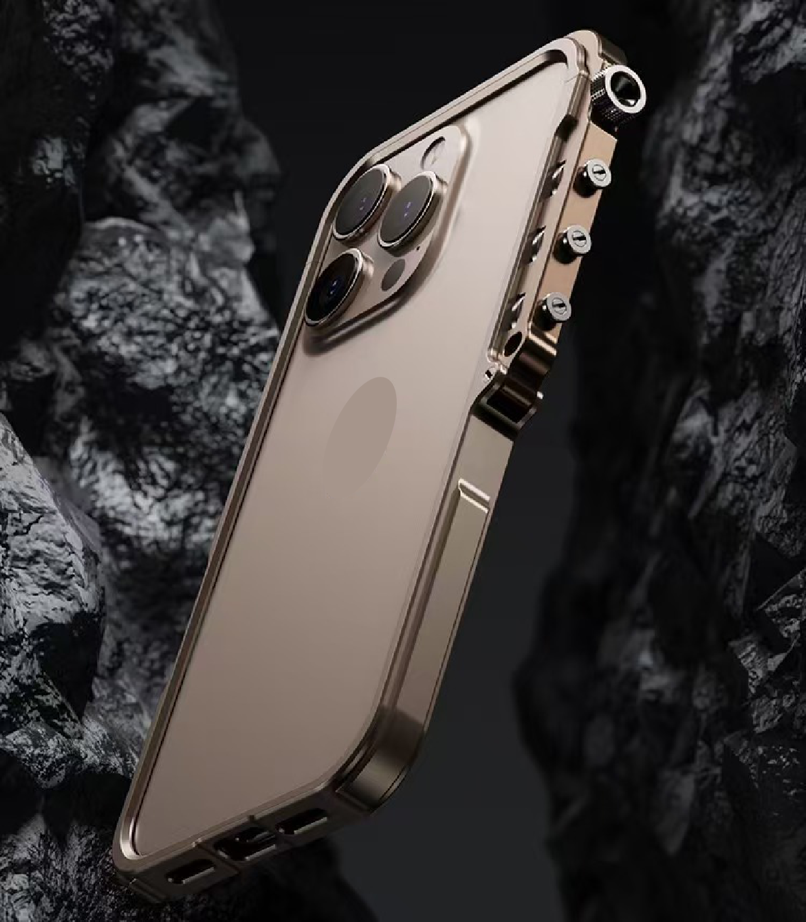 Punk Style Mechanical Arm Metal Phone Case