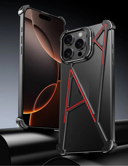 Innovative A-shaped Metal Lens Holder Phone Case