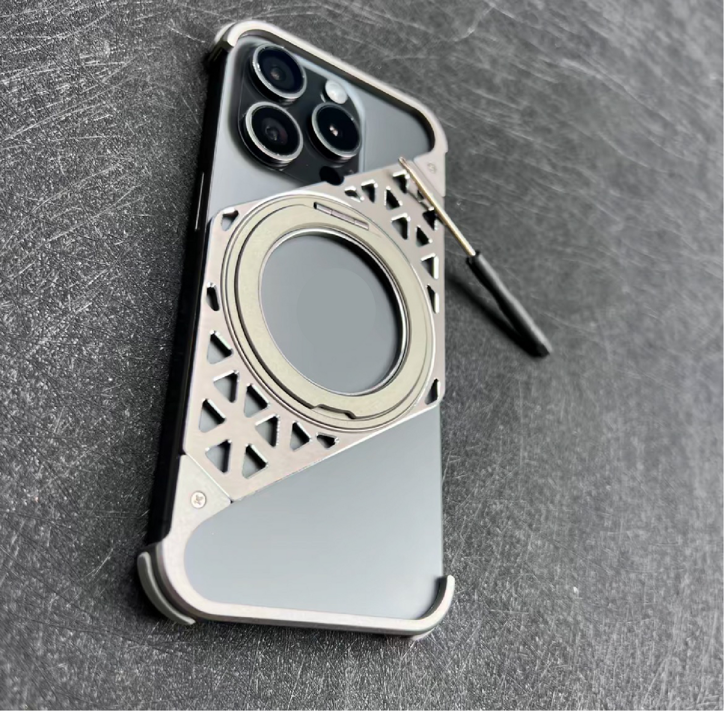 Upgraded Z-shaped Frame Metal Magnetic Phone Case