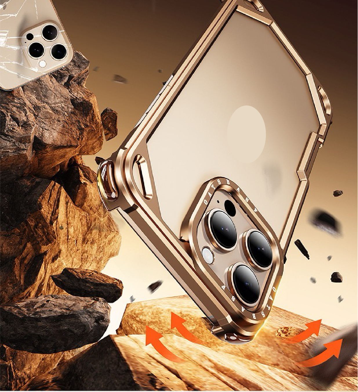 Metal Frame Airbag Anti-fall Mobile Phone Case