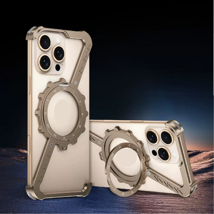 Z-Shape Gear Metal Magnetic Holder Phone Case