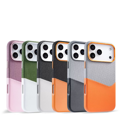 Unique Leather Textured Stitching Magnetic Card Slot Phone Case