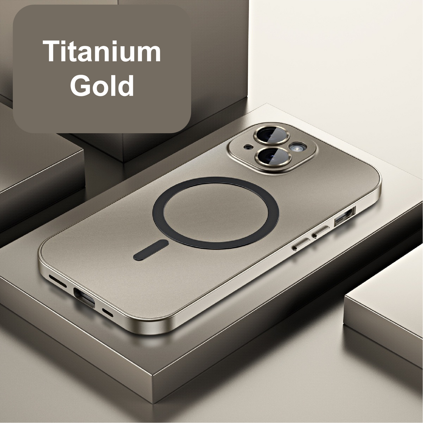 Eco-friendly alloy snap-on magnetic phone case