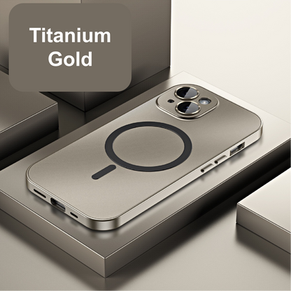 Eco-friendly alloy snap-on magnetic phone case