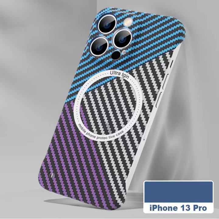 NEW Carbon Fiber Magnetic Phone Case