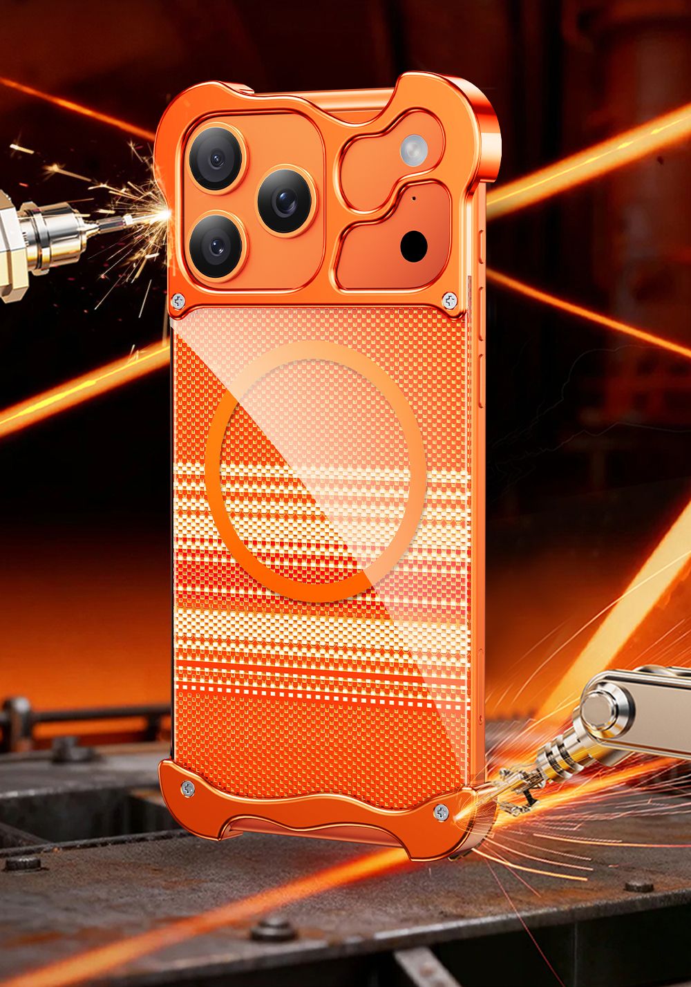 Gilded Kevlar Frameless Magnetic Phone Case