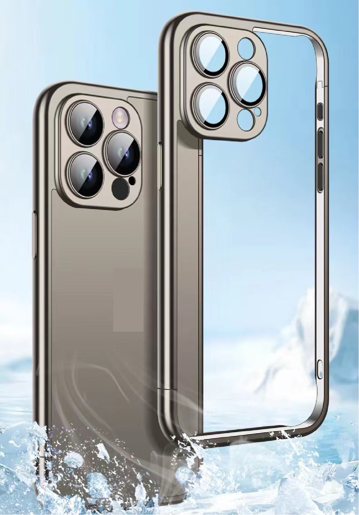 Matte Electroplated Frame Phone Case