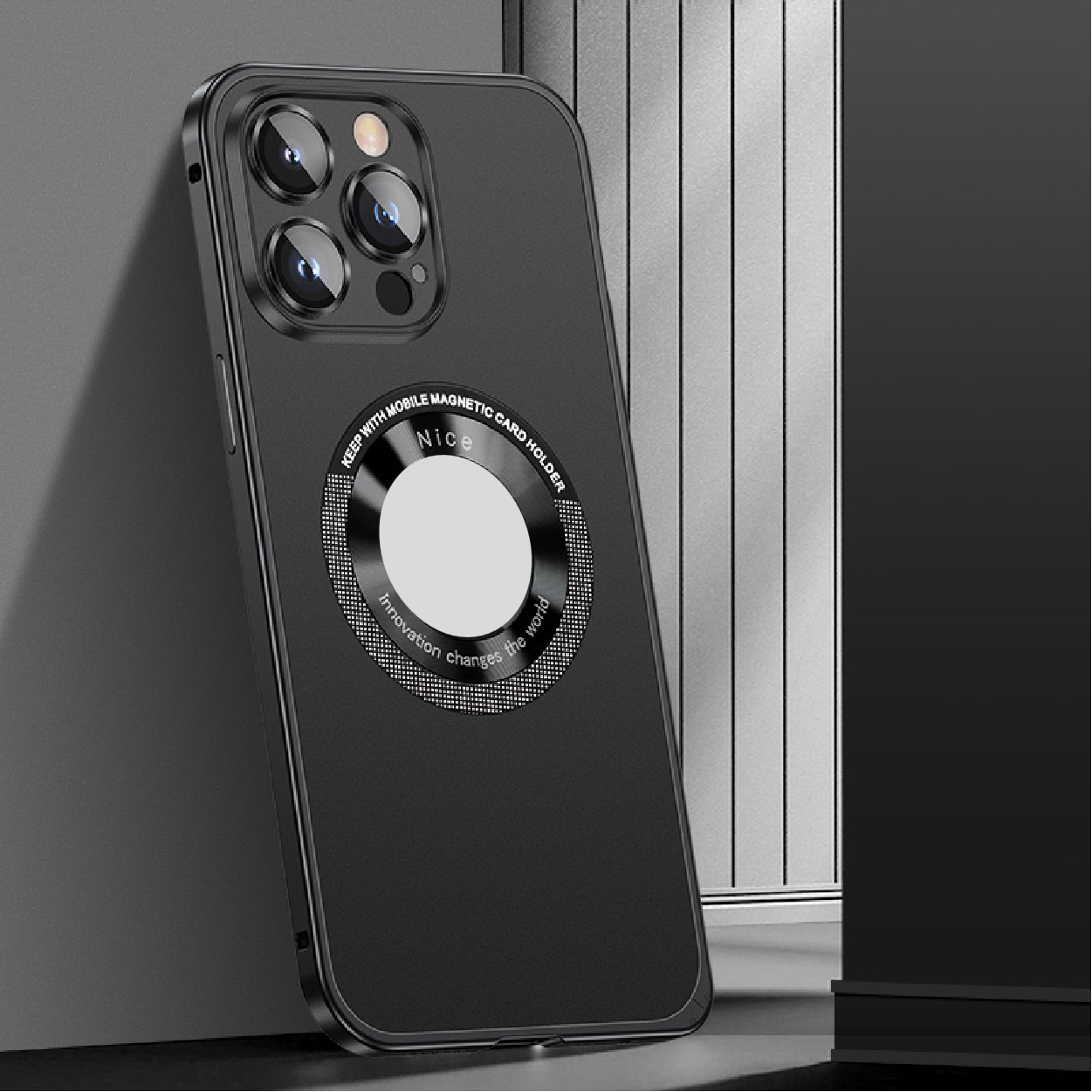 Metal Frame Hollow Magnetic Mobile Phone Case