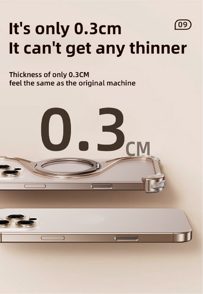 M-shaped Metal Rotating Stand Magnetic Phone Case