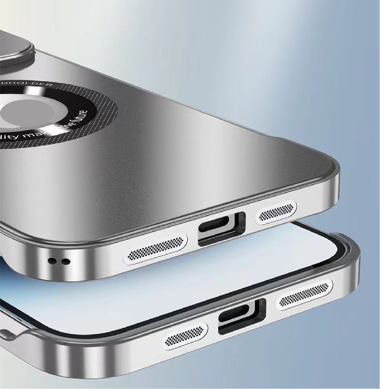 Fragrance Lens Protection Frameless Metal Magnetic Phone Case