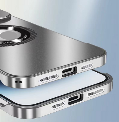 Fragrance Lens Protection Frameless Metal Magnetic Phone Case