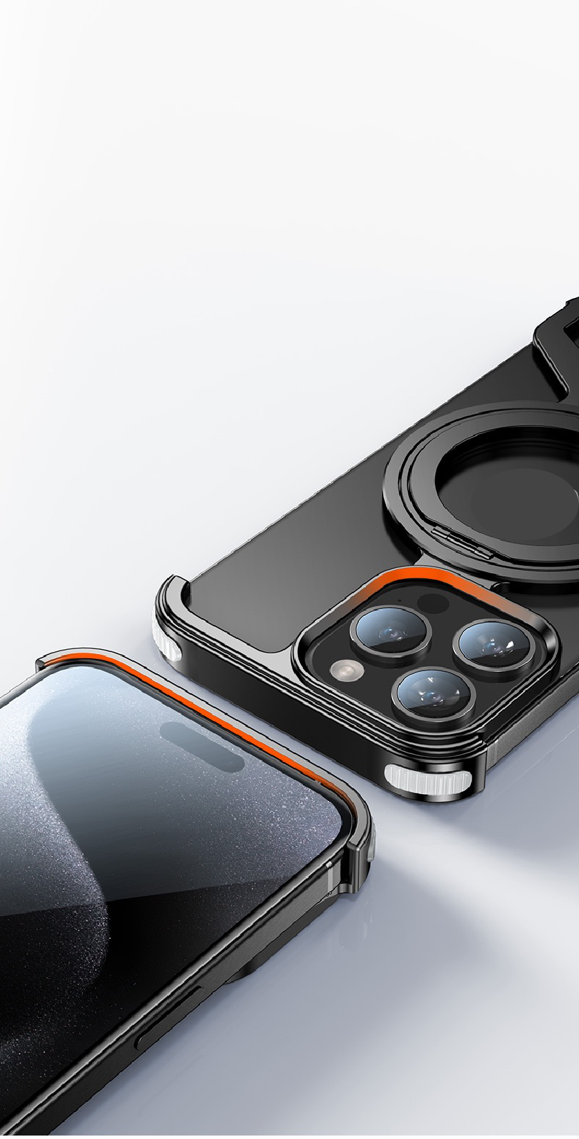 Personalized Metal Frameless Anti-fall Snap Buckle Magnetic Mobile Phone Case